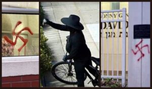 Pyöräilijä juutalaisessa hatussa piirteli hakaristejä juutalaiskouluun New Yorkissa kiistanalaisen vaalivoiton jälkeen