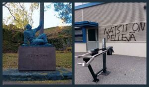 Sotkivatko antifasistit sankarihautausmaan muistomerkin Helsingissä?