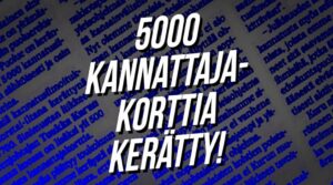Sinimusta Liike on kerännyt puolueeksi rekisteröintiin vaadittavat 5000 kannattajakorttia